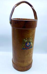 Antique English leather fire bucket 