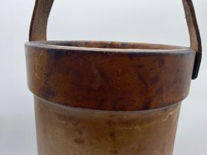 Antique English leather fire bucket 