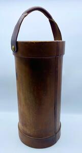 Antique English leather fire bucket 