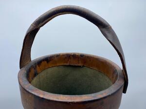 Antique English leather fire bucket 