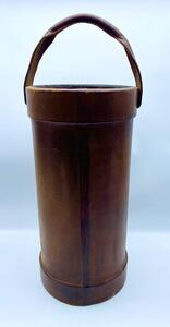 Antique English leather fire bucket 