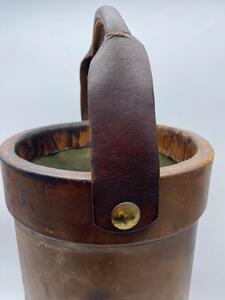Antique English leather fire bucket 