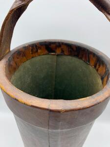 Antique English leather fire bucket 