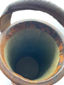 Antique English leather fire bucket 