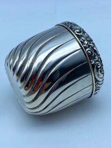 Antique English silver lidded gilded box with miniature painting on top