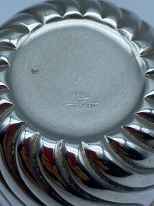 Antique English silver lidded gilded box with miniature painting on top