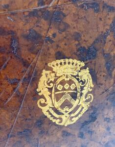 Antique faux Livres paper waste basket 