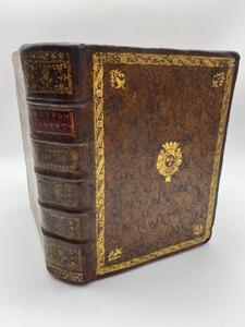 Antique faux Livres paper waste basket 