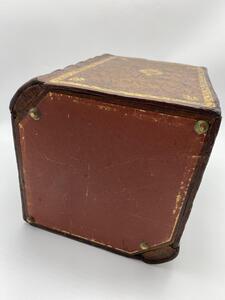 Antique faux Livres paper waste basket 