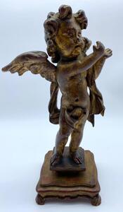 18th century giltwood carved angel 