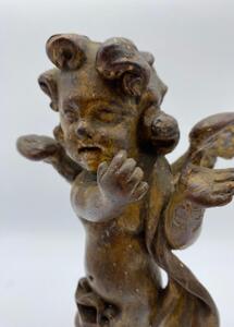18th century giltwood carved angel 
