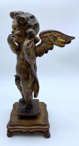 18th century giltwood carved angel 