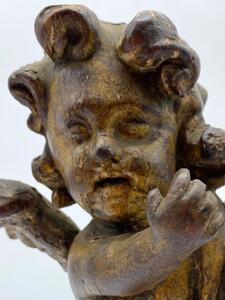 18th century giltwood carved angel 