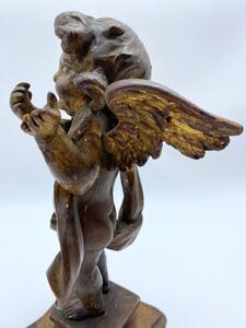 18th century giltwood carved angel 