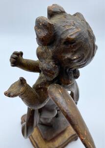 18th century giltwood carved angel 