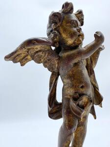18th century giltwood carved angel 
