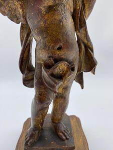 18th century giltwood carved angel 