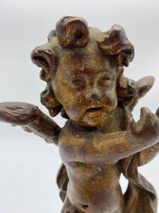 18th century giltwood carved angel 