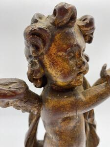 18th century giltwood carved angel 