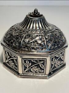 Sterling Silver Omani Islamic incense box 