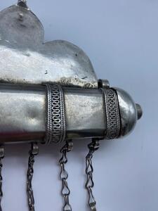 Antique Turkmen silver carnelian Tumar amulet 