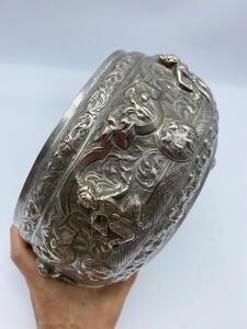 Burmese repousse silver dancers Thabeik 