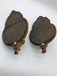 XVIII Louis XVI pair of wood gilded appliqués 