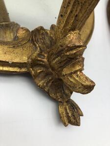 XVIII Louis XVI pair of wood gilded appliqués 