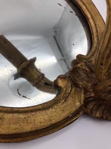 XVIII Louis XVI pair of wood gilded appliqués 