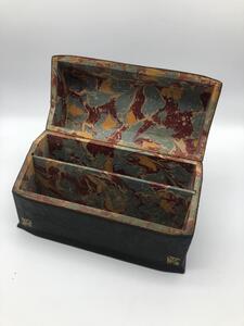 Second Empire leather Fleurs de Lys letterbox