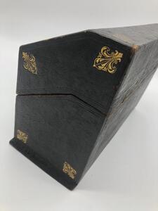 Second Empire leather Fleurs de Lys letterbox