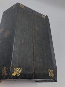 Second Empire leather Fleurs de Lys letterbox