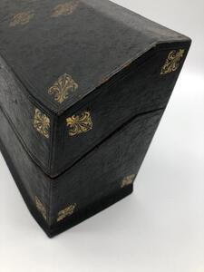 Second Empire leather Fleurs de Lys letterbox
