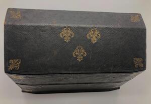 Second Empire leather Fleurs de Lys letterbox