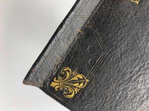Second Empire leather Fleurs de Lys letterbox