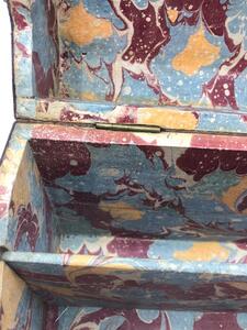 Second Empire leather Fleurs de Lys letterbox