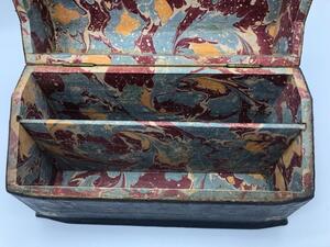 Second Empire leather Fleurs de Lys letterbox