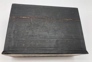 Second Empire leather Fleurs de Lys letterbox