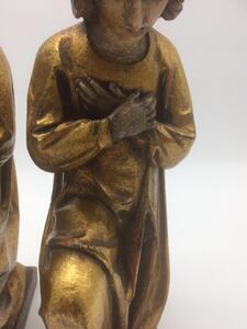 Antique religious wood sculpted statues 