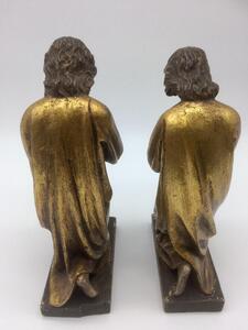 Antique religious wood sculpted statues 