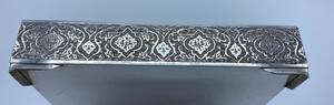 Antique silver Persian engraved box 608 gr 