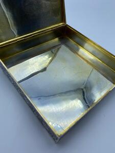 Antique silver Persian engraved box 608 gr 