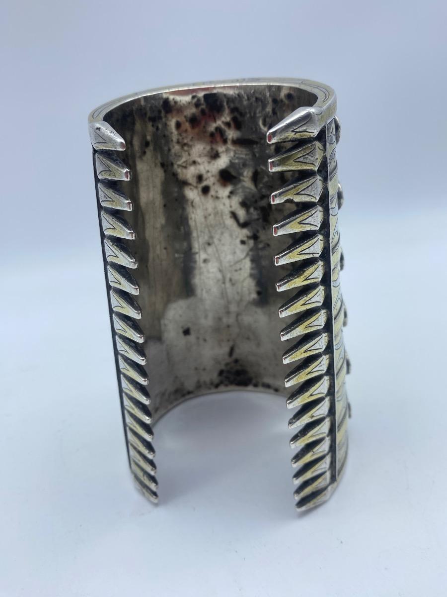 Antique rare Turkmen Tekke ethnic silver and carnelian bracelet