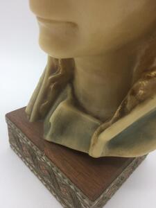 Antique religious wax head Virgin Mary