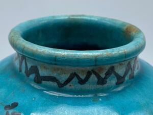 Islamic Persian Safavid ceramic turquoise vase 
