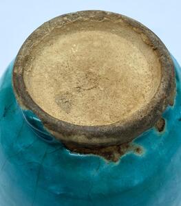 Islamic Persian Safavid ceramic turquoise vase 