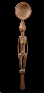 Rare antique Nigerian wooden spoon from the Izzi people