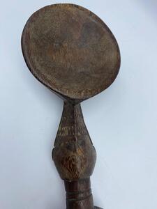 Rare antique Nigerian wooden spoon from the Izzi people
