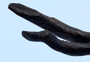 Antique Black Forest wood carved deer mount 