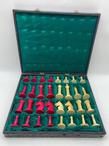 Antique 19th century Staunton chess set 